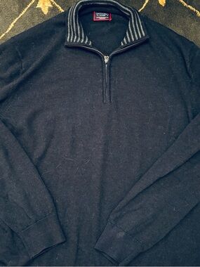 Untuckit Men's Midnight BlueQuarter-Zip Sweater